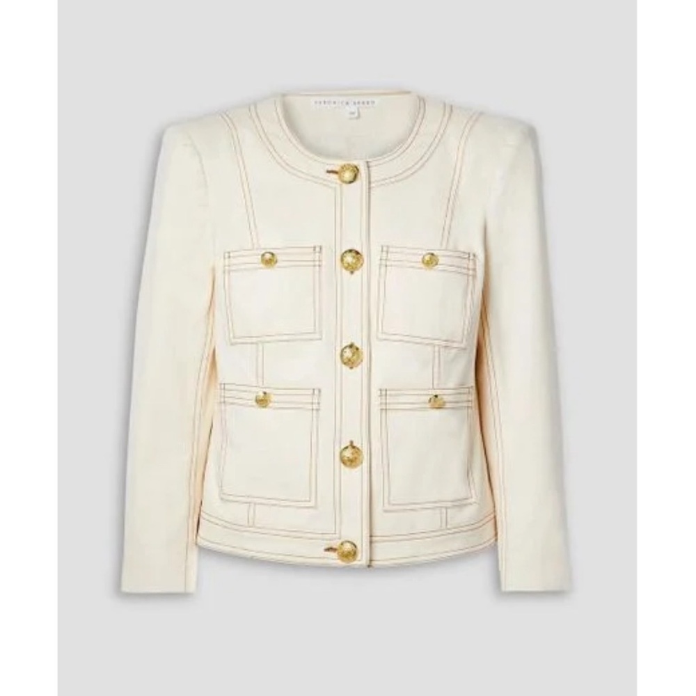 Veronica Beard Ferazia Cotton Blend Canvas Jacket Size 6 - Worn 1x